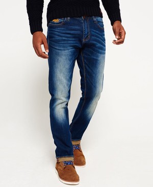 Superdry Corporal Slim Férfi Farmer Világos Kék | JMLWG7346